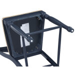 Darcy Solid Wood 24″ Counter Stool, Midnight Blue And Natural Finish - Image 3