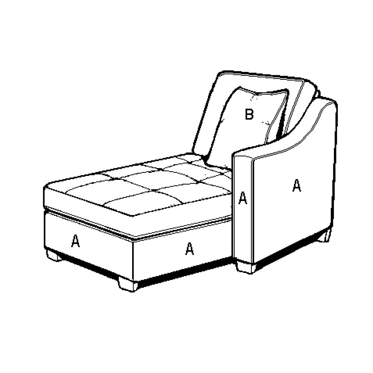 c4dea193fb4c784b1b378a56d147683f M2086-48 RHF Storage Chaise - Image 1