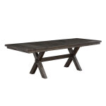 Riverdale Dining Table Top W/2 – 12-inch Leaves, Black - Image 4