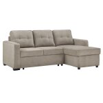 Noah Flippable, Convertible Storage Sleeper Chofa, Tan - Image 24