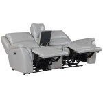 Alexandria Leather Power Reclining Console Loveseat, Stone - Image 7