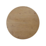 Aubrey 54″ Round Dining Table, Driftwood With Black Stretchers - Image 8