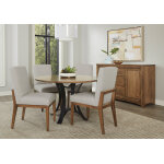 Crafted Cherry Dining by Ben & Erin Napier 48 inch ROUND TABLE w/ Metal Base - Image 5