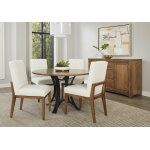 Crafted Cherry Dining by Ben & Erin Napier 48 inch ROUND TABLE w/ Metal Base - Image 6