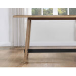 Aubrey 59.5″ Counter Table, Drifwood With Black Stretchers - Image 4