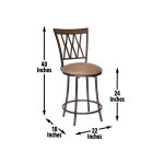 Sedona 24″ Counter Stool, Swivel - Image 8
