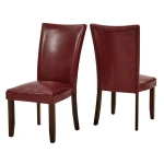 Hartford Vegan Leather Side Chair, Red - Image 3