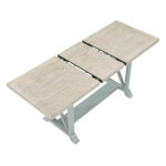 Darcy 64-82″counter Table With 18-inch Leaf, Mint Green And Natural Finish - Image 11