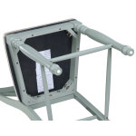 Darcy Solid Wood 24″ Counter Stool, Mint Green And Parchment Finish - Image 4