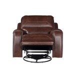 Keily Recliner, Manual Swivel, Glider, Brown - Image 6