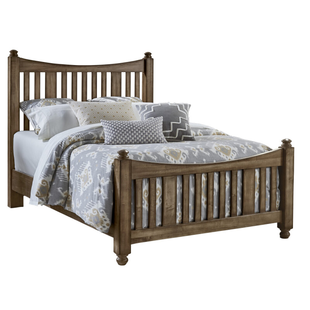ca17dd59a5e307f23ead3b36fcbf13ba Maple Road Cal King Slat Poster Bed - Image 1