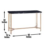 Daxton Faux-marble Top Sofa Table