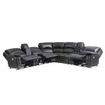 Denver Dual-power 6-piece Sectional, Charcoal - Image 7