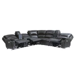 Denver Dual-power 6-piece Sectional, Charcoal - Image 7