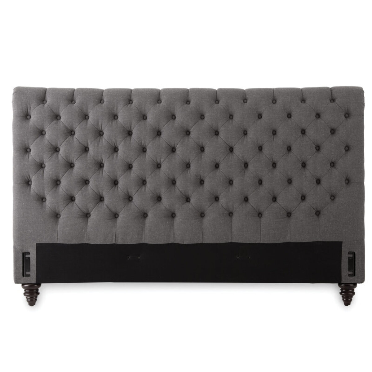 cb4fed47be2aa3d0f213f40b2ec7a807 Swanson Queen Gray Upholstered Headboard - Image 1
