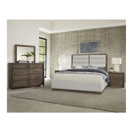 Crafted Oak by Ben & Erin Napier Erin's Upholstered Bed - Oatmeal Fabric - Image 5