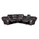 Alexandria Right-arm-facing Leather Recliner With Power Footrest, Chocolate - Image 10