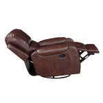 Keily Recliner, Manual Swivel, Glider, Brown - Image 10