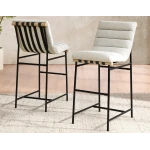 Nicco 30-inch Bar Chair, Eggshell Polyester Fabric - Image 6