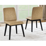 Vida Vegan Leather Side Chair, Sand