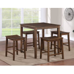 Westlake 5-pack Counter Set, Brown(counter Table & 4 Counter Stools)