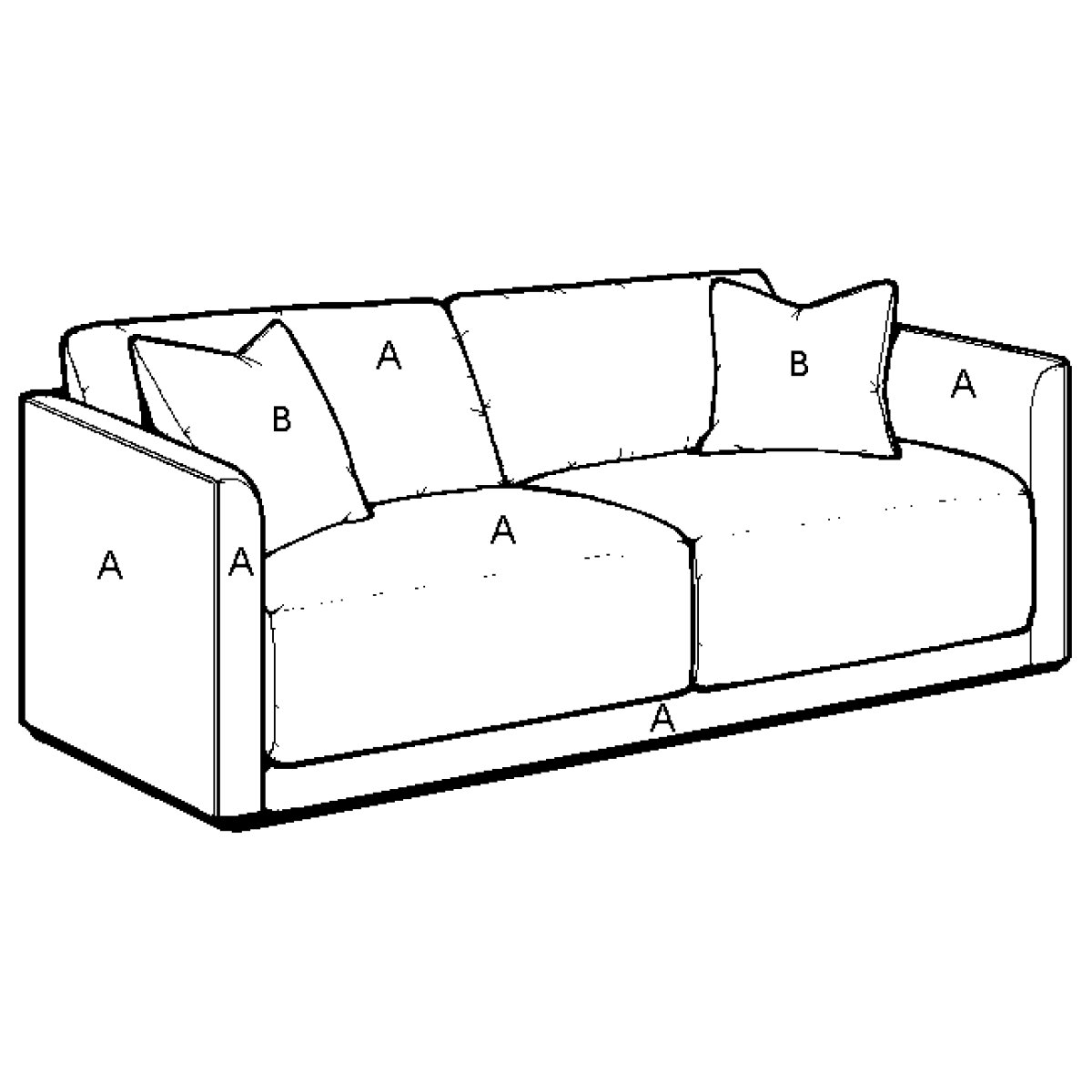 d07ce6857853cda1a58e958d2628c717 2115-01 Sofa 2 back over 2 seat - Image 1