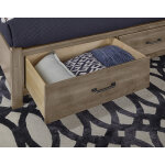 Cool Rustic Queen X Bed With Footboard Storage - Image 3