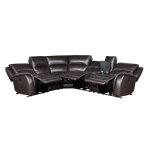 Alexandria Armless Leather Chair, Chocolate - Image 9