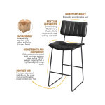 Tribeca 30″ Commercial Grade Bar Stool, Black - Image 8