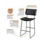 Tribeca 30″ Commercial Grade Bar Stool, Black - Image 7