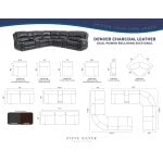 Denver Dual-power 6-piece Sectional, Charcoal - Image 16
