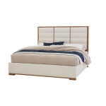 Crafted Oak by Ben & Erin Napier Erin's Upholstered Bed - White Fabric