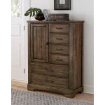 Cool Rustic Standing Chest - 6 Drawers with 1 Door - Image 9
