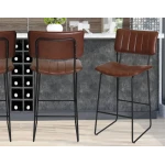 Tribeca 24″ Commercial Grade Counter Stool, Cordovan Vegan Leather - Image 2