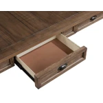 Joanna 59.5″ 4-drawer Dining Table, Brown - Image 6