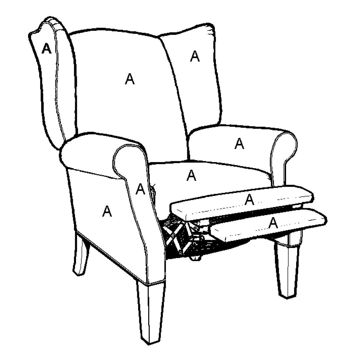 d6786594b512788104b800a7c824374c 2220 Push Back Wing Chair - Image 1