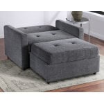 Noah Convertible Sleeper Chair-and-a-half, Gray - Image 5