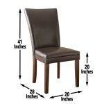 Hartford Vegan Leather Side Chair, Brown - Image 8