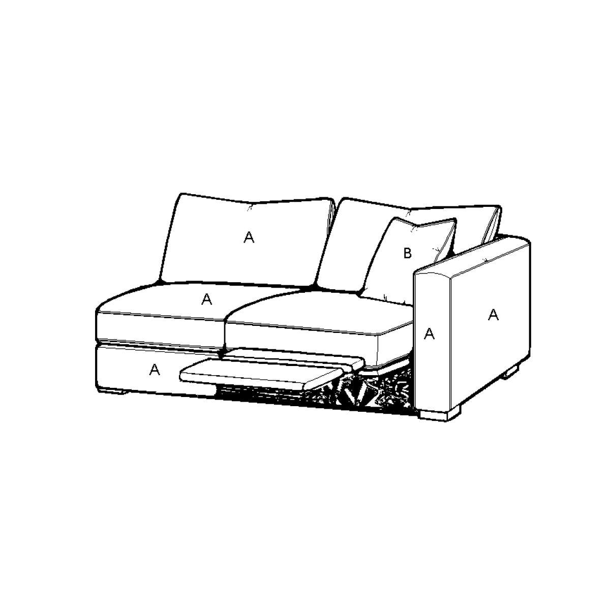 d84a776dd56c82cc1b2401b8ba6ea18a M2900P-52 RHF Power Loveseat-no drawer - Image 1