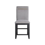 Yves 24″ Counter Stool, Grey Upholstered - Image 4