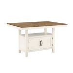 Hyland 80-inch Counter Table W/20-inch Leaf, Brown - Image 6