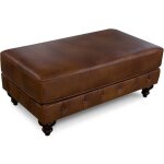 Rondell Leather Ottoman