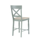 Darcy Solid Wood 24″ Counter Stool, Mint Green And Parchment Finish - Image 9