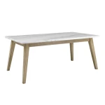 Vida 5-piece White Marble Dining Set - Image 9