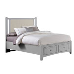 Bonanza UPHOLSTERED STORAGE BED - GREY