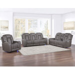 Daniel Triple Power Home Theater Leather Recliner With Built-in Speakers - Image 17