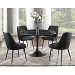 Colfax, Black Leatherette Side Chair - Image 3