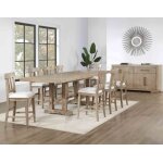 Napa 108-inch Counter Table With/2 18-inch Leaves, Sand - Image 14