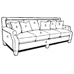 2135 Sofa 101 Four Seat Sofa - 4 seats over 4 backs