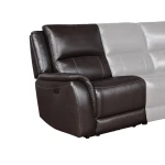 Alexandria Left-arm-facing Leather Recliner With Power Footrest, Chocolate